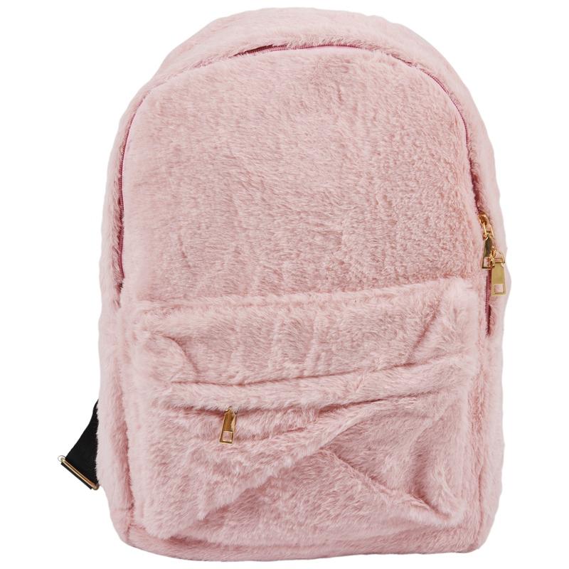 School Bags Women Soft Faux Fur Plush Backpack Shoulder Bag Fluffy With Heart Pendant (Pink)
School Bags Women Soft Faux Fur Plush Backpack Shoulder Bag Fluffy With Heart Pendant (Pink)