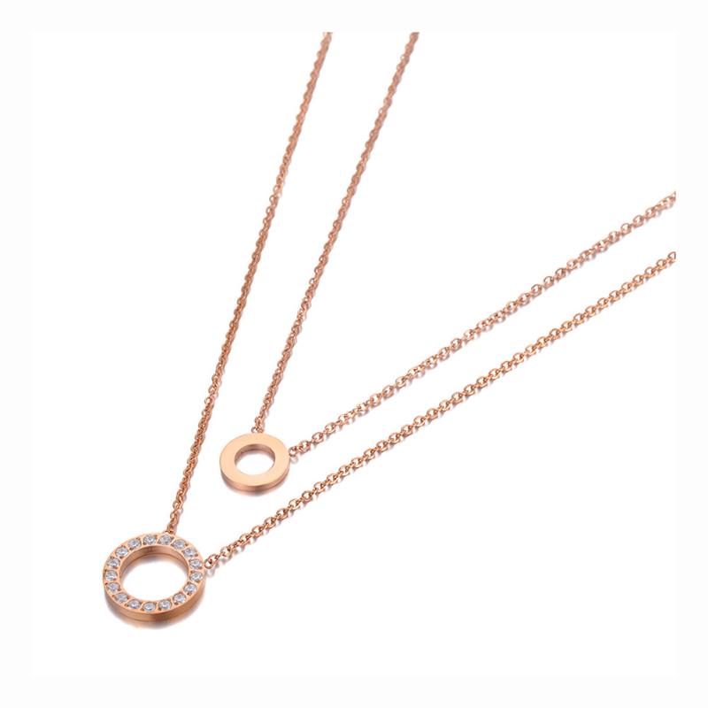 Chokers Stainless Steel Double-layer Double Circle Charm Choker Necklace Bohemia CZ Crystal Pendant For Women N20113
Chokers Stainless Steel Double-layer Double Circle Charm Choker Necklace Bohemia CZ Crystal Pendant For Women N20113
