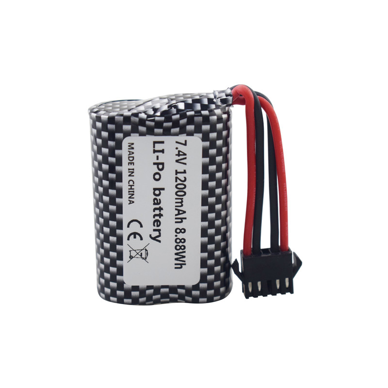 2PCS 74V 1200mAh Lithium Battery For R208 R308 2008 R206 RC Boat Battery High Speed Speedboat Ship Model Accessories