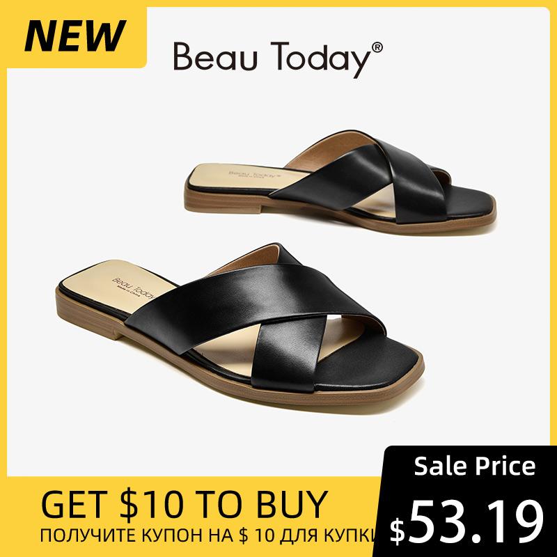 BeauToday Slippers Gladiator Women Cow Leather Cross Band Open Toe Outside Flats Casual Summer Ladies Shoes Handmade 36137, Black
BeauToday Slippers Gladiator Women Cow Leather Cross Band Open Toe Outside Flats Casual Summer Ladies Shoes Handmade 36137, Black