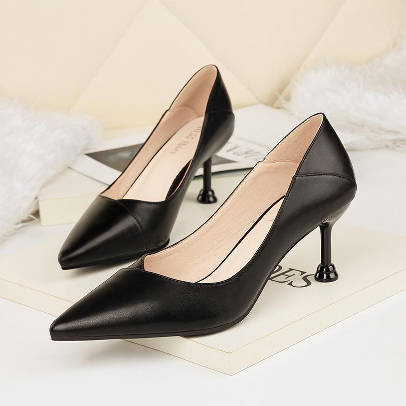 High Heels Shoes Women Black Pu Leather Office Career Pumps Ladies Sexy Pointed Toe Stiletto Party Zapatos Mujer Dress, Black 7cm
High Heels Shoes Women Black Pu Leather Office Career Pumps Ladies Sexy Pointed Toe Stiletto Party Zapatos Mujer Dress, Black 7cm