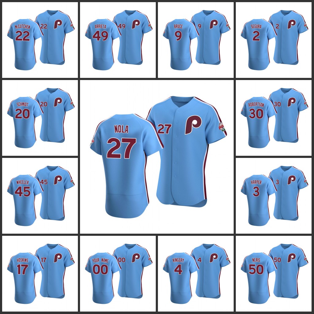 Philadelphia's Phillies Men #3 Bryce's Harper 27 Aaron Nola 17 Rhys Hoskins 20 Mike Schmidt Women Youth Custom Authentic Alternate Jersey Light Blue
Philadelphia's Phillies Men #3 Bryce's Harper 27 Aaron Nola 17 Rhys Hoskins 20 Mike Schmidt Women Youth Custom Authentic Alternate Jersey Light Blue