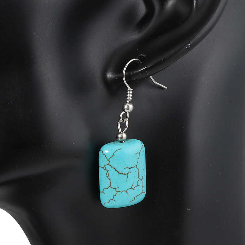 women's Retro square Tibetan silver turquoise Charm earrings DYMTQE053 fashion gift national style women DIY earring
women's Retro square Tibetan silver turquoise Charm earrings DYMTQE053 fashion gift national style women DIY earring