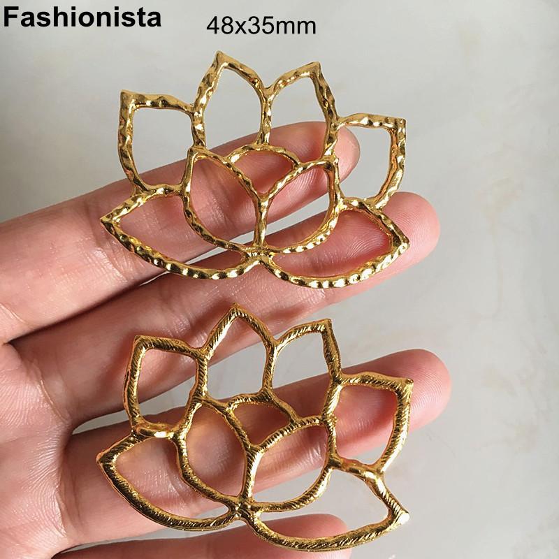 Charms 16 Pcs/2 Pcs Large Lotus With 2 Back Loops 48x35mm Hard Metal Hollow Flower Pendant For Jewelry Making Gold Silver-color-U, Bronze;silver
Charms 16 Pcs/2 Pcs Large Lotus With 2 Back Loops 48x35mm Hard Metal Hollow Flower Pendant For Jewelry Making Gold Silver-color-U, Bronze;silver