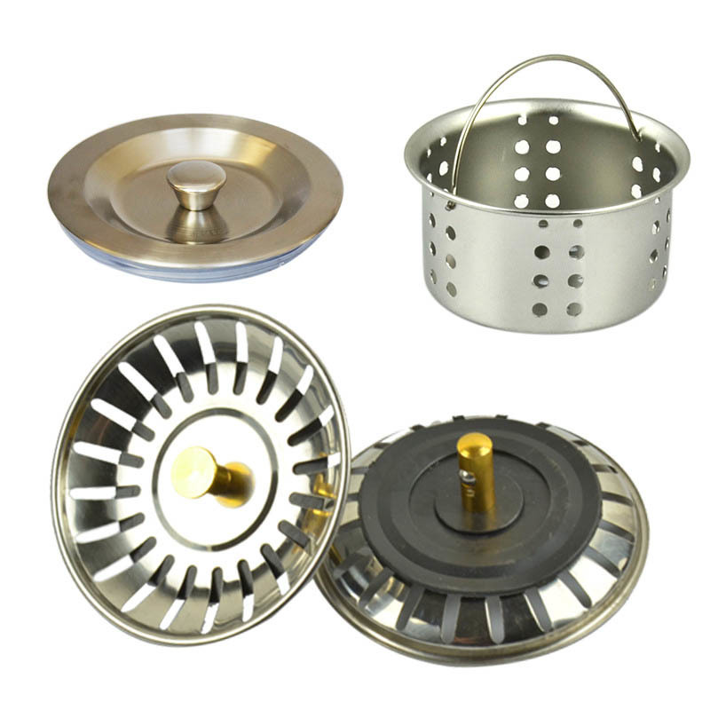 1 pcs Stainless Steel Bathroom supplies Waste Bin Filter Stopper Kitchen Gadgets Pool Basket Water Funnel Sink Basin Strainers