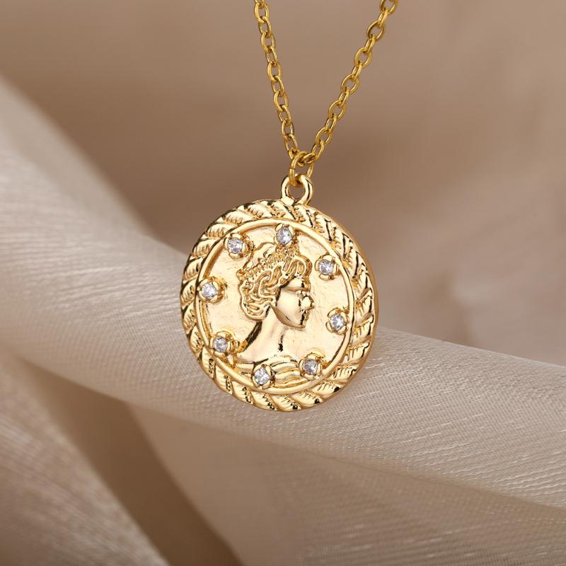 Chokers Korean Style Portrait Choker Necklace For Women Zircon Crystal Goddess Pendant Necklaces Gold Chain Vintage Jewelry Collier Gift
Chokers Korean Style Portrait Choker Necklace For Women Zircon Crystal Goddess Pendant Necklaces Gold Chain Vintage Jewelry Collier Gift