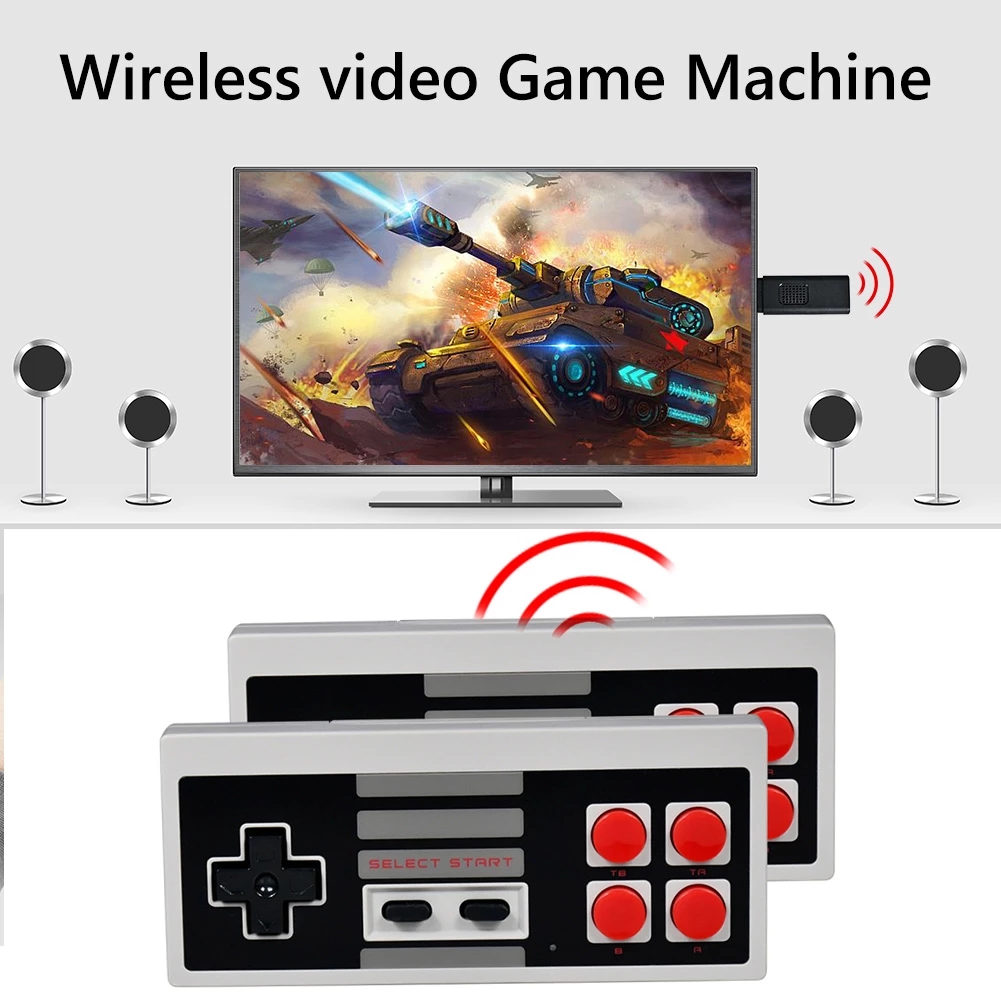 U-01 USB TV Game Console Stick 8 Bit 2.4G Wireless Controller Gamepads Bulit-620-in Classic Video Games Player