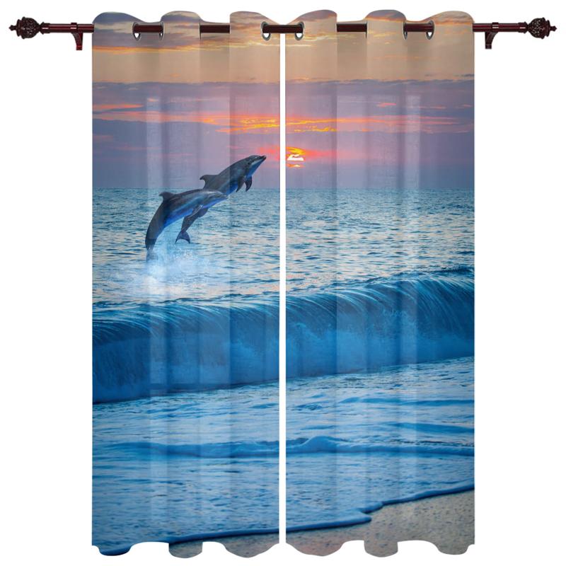 Luxury Modern Window Curtains Dolphin The Sea Dusk Bedroom Living Room Dining Decoration Translucent Beautiful Curtain & Drapes
Luxury Modern Window Curtains Dolphin The Sea Dusk Bedroom Living Room Dining Decoration Translucent Beautiful Curtain & Drapes