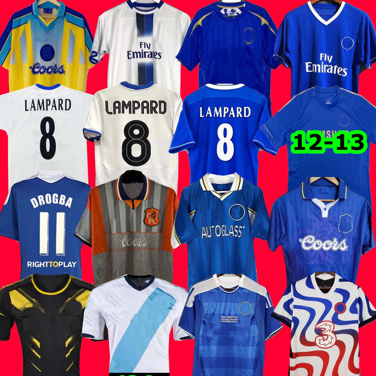 Lampard 2011 2012 2013 Drogba 1994 1995 Retro Soccer Jersey Torres 11 12 Final 96 97 99 Football Shirts Camiseta Crespo Hughes 03 05 06 COLE ZOLA Vialli 07 08, 03-05 away man
Lampard 2011 2012 2013 Drogba 1994 1995 Retro Soccer Jersey Torres 11 12 Final 96 97 99 Football Shirts Camiseta Crespo Hughes 03 05 06 COLE ZOLA Vialli 07 08, 03-05 away man