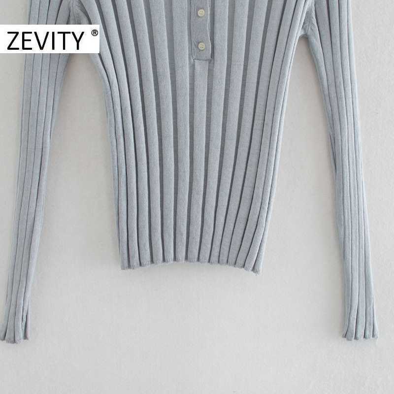 ZEVITY women fashion o neck solid color thread knitting Sweater chic female long sleeve casual slim leisure tops S406 210603