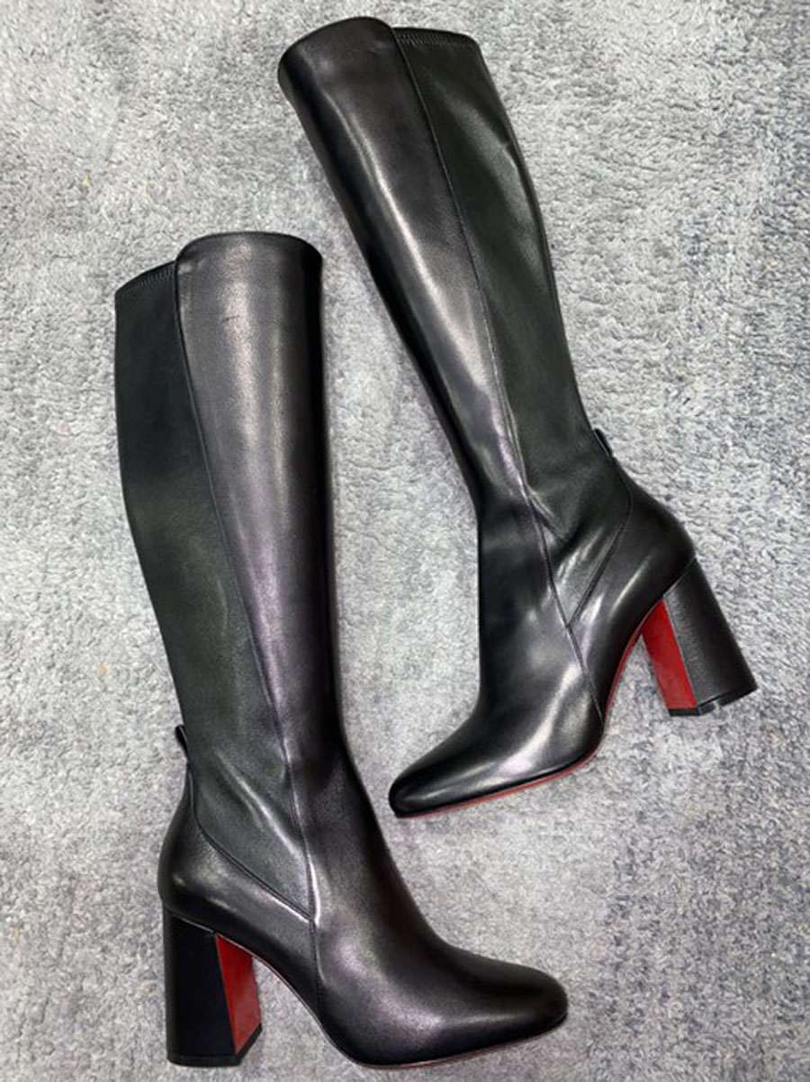 2021s Women's Long boots Black Calf Nappa Leather Kronobotte 85mm Knee High Heel Zipper Boots/Booties red bottom pumps Mayr boot eu35-43 super quality factory sale
2021s Women's Long boots Black Calf Nappa Leather Kronobotte 85mm Knee High Heel Zipper Boots/Booties red bottom pumps Mayr boot eu35-43 super quality factory sale