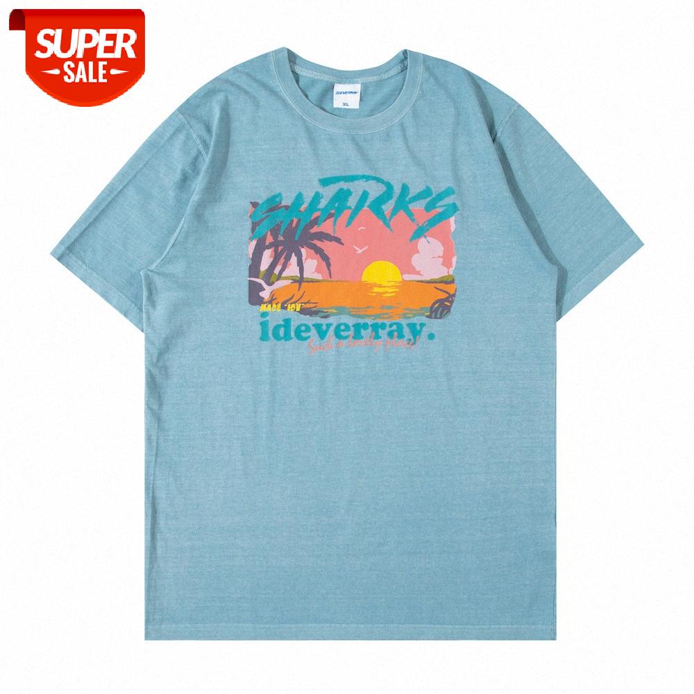 Landscape print short-sleeved T-shirt men's street flow loose round neck five-point sleeve half #Lp7S, White;black
Landscape print short-sleeved T-shirt men's street flow loose round neck five-point sleeve half #Lp7S, White;black