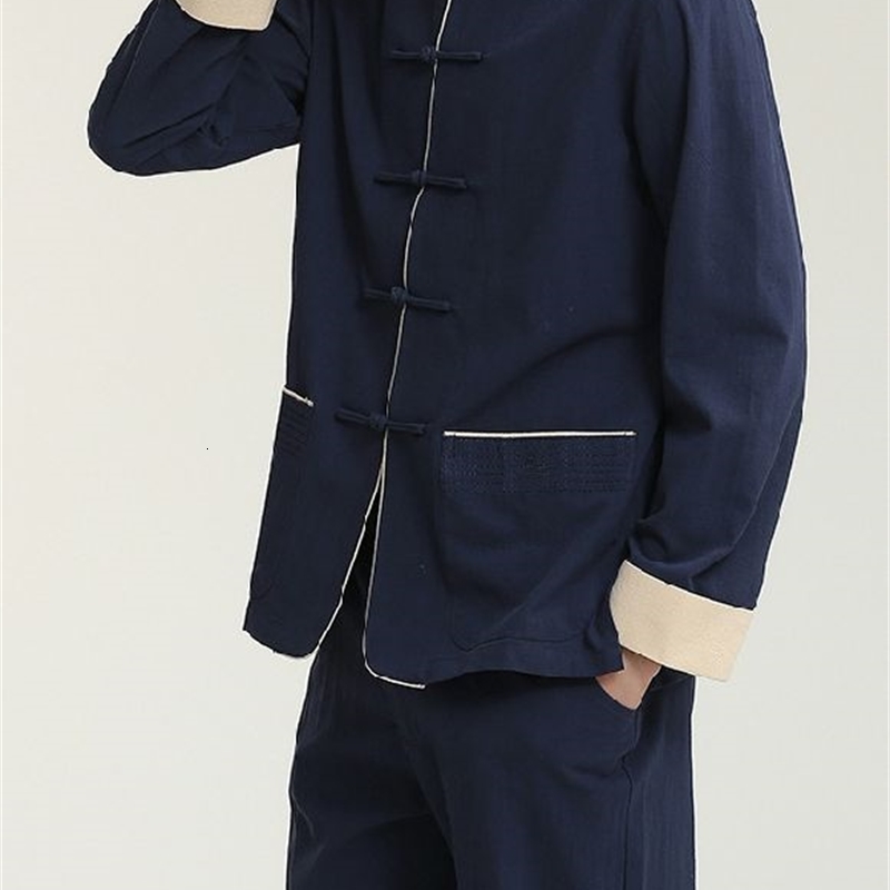 wing chun kung fu clothes suit Cotton&linen men tang suits lay tai chi suit IP MAN uniforms clothing BLUE/BEIGE