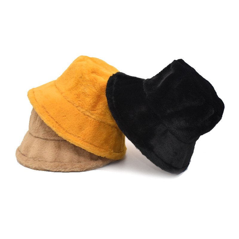 Plush Bucket Hat Fo… - image