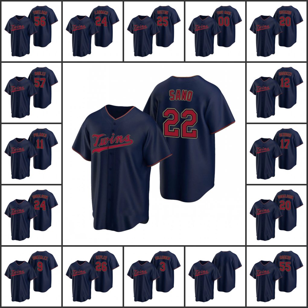 MinnesotaTwins Men Women Youth #22 Miguel Sano 24 Trevor Larnach 26 Max Kepler 56 Caleb Thielbar Custom NavyReplicaAlternate Jersey
MinnesotaTwins Men Women Youth #22 Miguel Sano 24 Trevor Larnach 26 Max Kepler 56 Caleb Thielbar Custom NavyReplicaAlternate Jersey