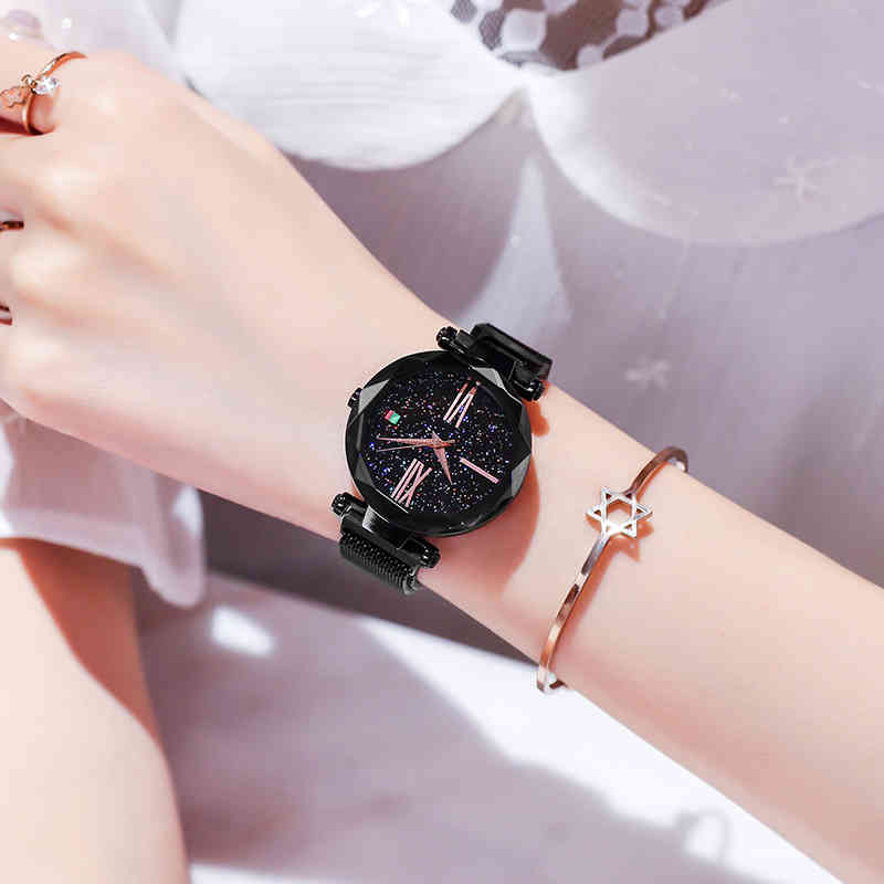 Top Brand Watches For Women Rose Gold Mesh Magnet Buckle Starry Quartz Watch Geometric Surface Casual Women Quartz Wrist watches 210517
Top Brand Watches For Women Rose Gold Mesh Magnet Buckle Starry Quartz Watch Geometric Surface Casual Women Quartz Wrist watches 210517