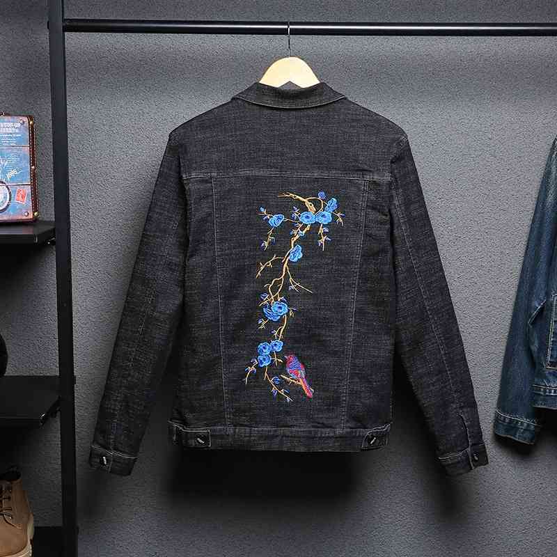 Personalized Embroidered Denim Jacket jacket slim fit fashion men's wear, Black
Personalized Embroidered Denim Jacket jacket slim fit fashion men's wear, Black