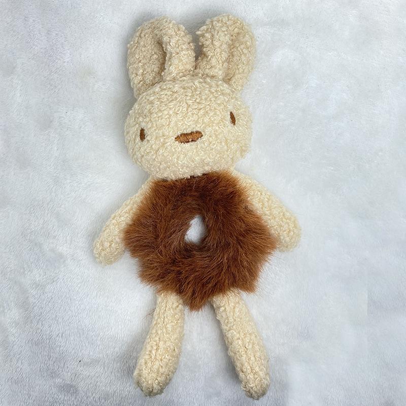 Hair Accessories Cute Bear Headwear Circle Elasticity Furry Girls Hair-Band Kids Meatball Animal Head Rubber Band