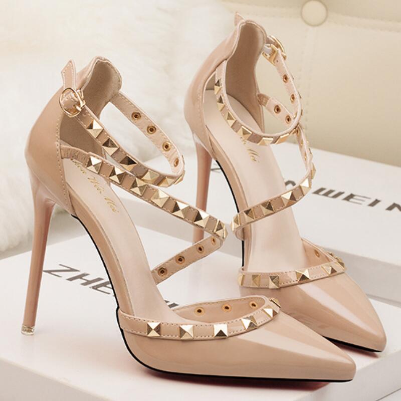 Women fashion Rivets High Heels Dress Peep Toes Shoes Super High Heel Sandals Spiked Studded Red Bottom Pumps 10cm size 34 -41, Bronze
Women fashion Rivets High Heels Dress Peep Toes Shoes Super High Heel Sandals Spiked Studded Red Bottom Pumps 10cm size 34 -41, Bronze