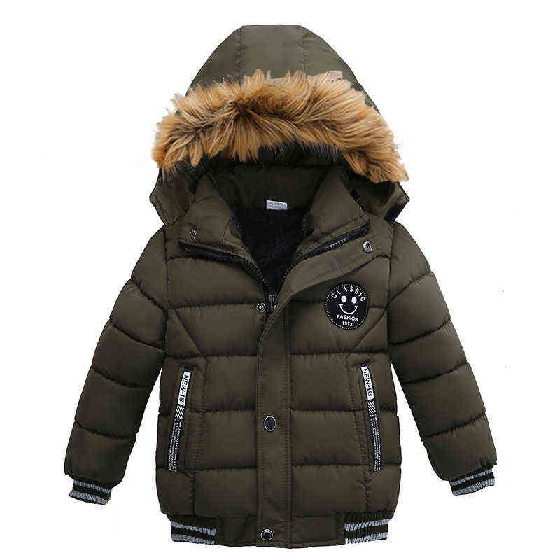 Winter Boys Coats Kids Zipper Jackets Boys Thick Hooded Winter Jacket High Quality Children Outerwear Kids Clothes 2-6 Years 211111