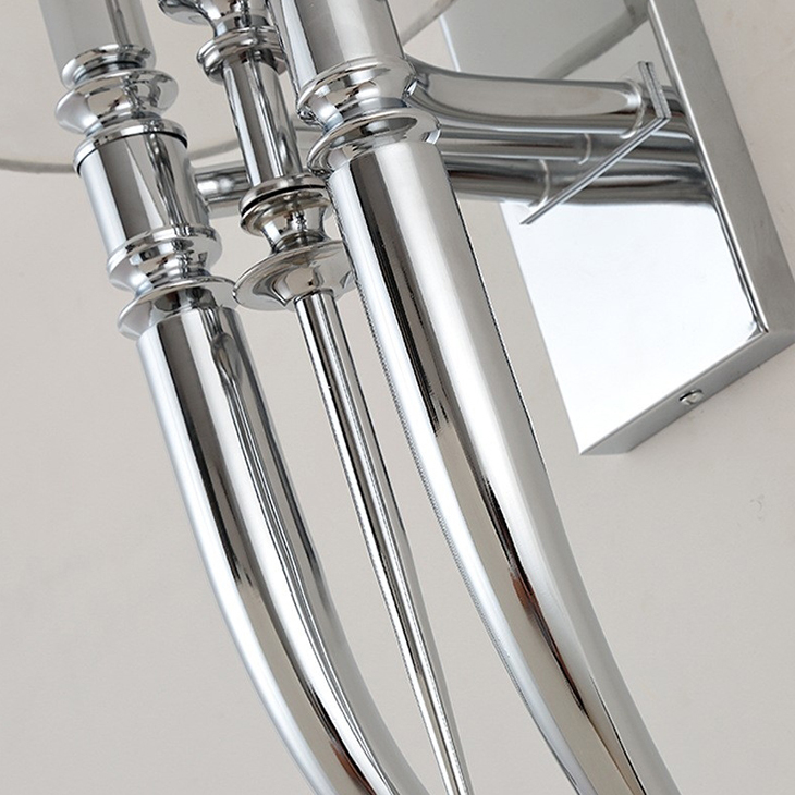 Modern Iron Claw Horn Cloth lampshade Wall Light Bedroom Bedside Lamp E27 Luminaire Wall Sconce Lights fixtures