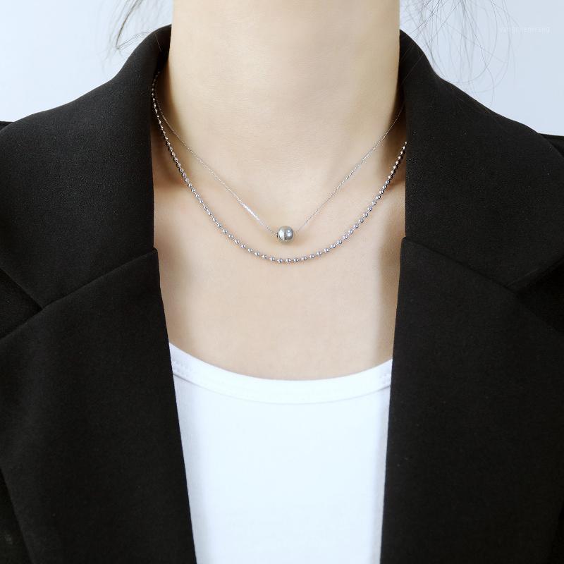 Chains JIALY Smooth 316L Stainless Steel Double Line Necklace Bead Charm For Women Jewelry
Chains JIALY Smooth 316L Stainless Steel Double Line Necklace Bead Charm For Women Jewelry