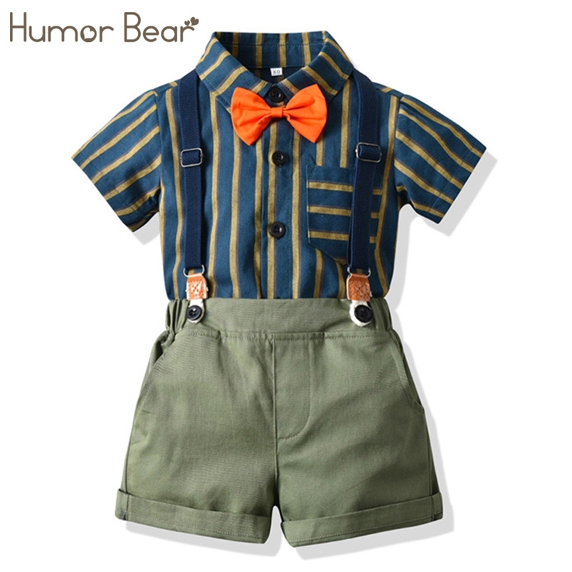 Children's Suit Fashion Summer Boys Clothes Retro stripes Short-Sleeved T-shirt+ Overalls+ BowTie Baby Kids Clothing 210611, Bz1009 green
Children's Suit Fashion Summer Boys Clothes Retro stripes Short-Sleeved T-shirt+ Overalls+ BowTie Baby Kids Clothing 210611, Bz1009 green