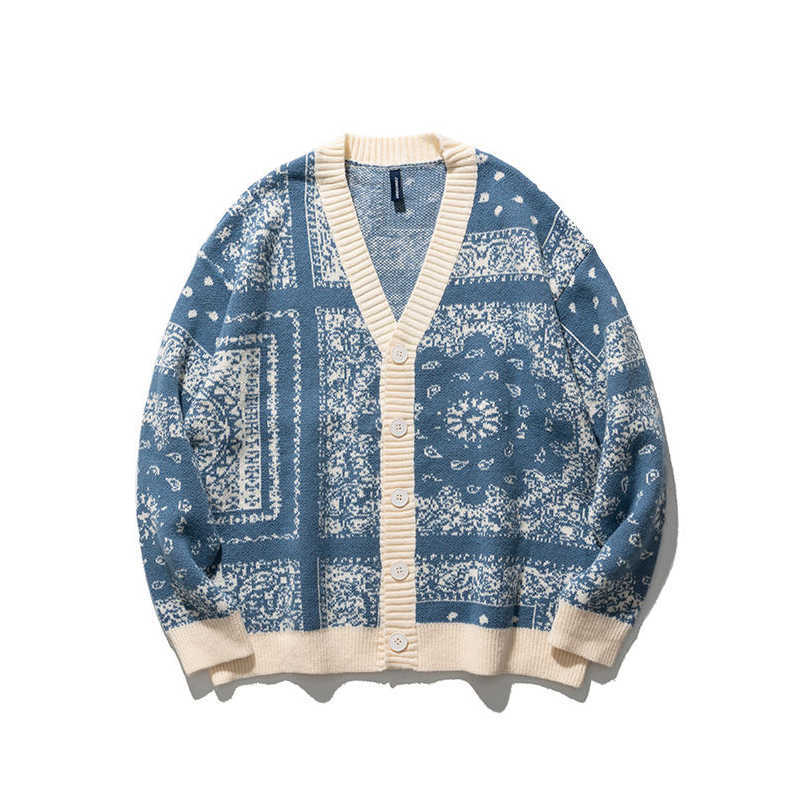 Japanese Ethnic Fashion Cardigan Streetwear Harajuku Casual Sweater Men Clothing Winter Coat Retro Loose Couple Top Male 211008