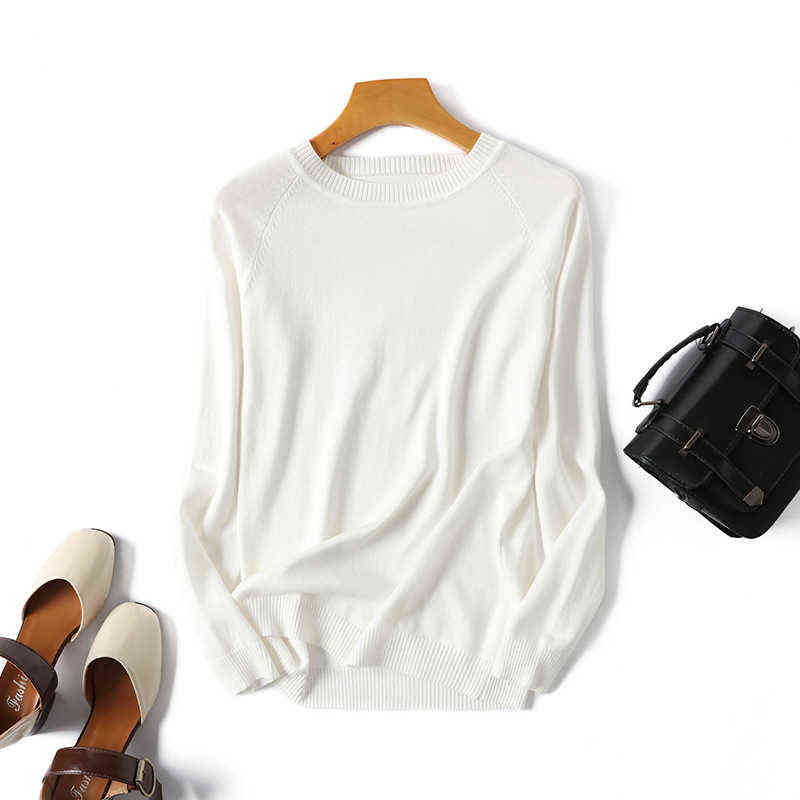 Autumn Winter Long Sleeve Striped Pullover Women Sweater Knitted Sweaters O-Neck Tops Korean Pull Femme Jumper Female White 211109