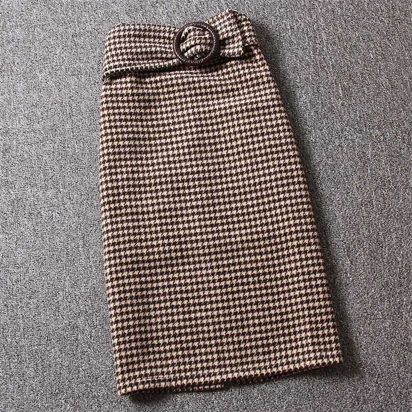 Autumn and Winter Woolen Bag Hip Skirt Women' Chi All-match High-waist Lace-up Mid-length 211109, Khaki
Autumn and Winter Woolen Bag Hip Skirt Women' Chi All-match High-waist Lace-up Mid-length 211109, Khaki