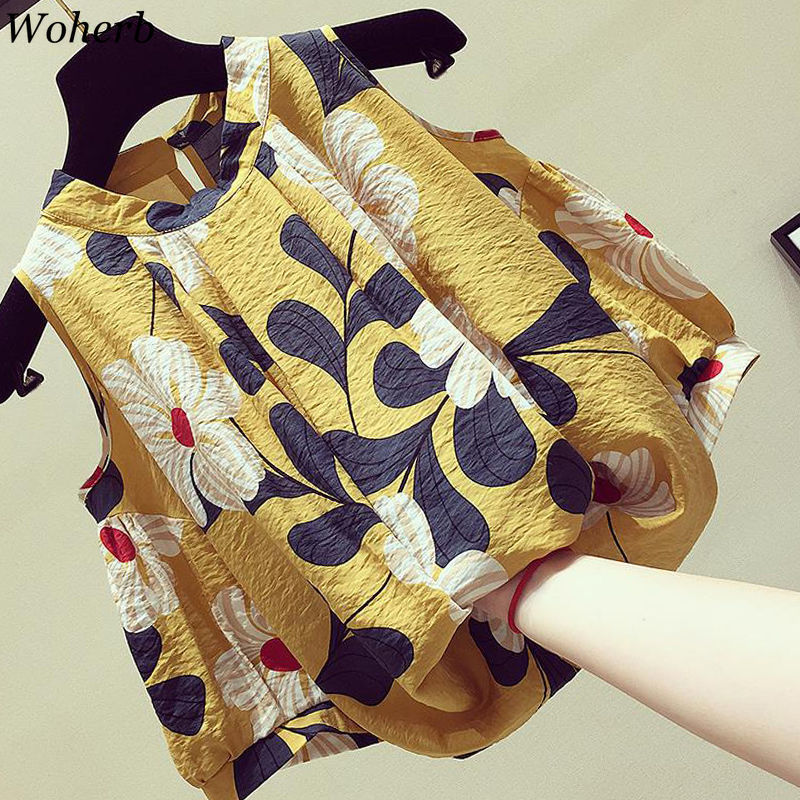 Womens Tops and Blouses Summer Floral Print Blusas Short Sleeve Chiffon Blouse Shirt Off Shoulder Ladies Top 92162 210519