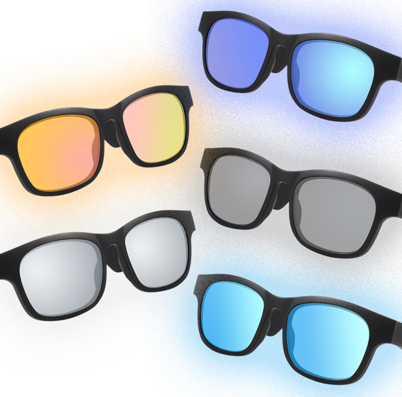 A18 Top Quality Fashion 2 In 1 Smart Glasses Audio Sunglasses with Polarizing Coated Lens Bluetooth Headset Headphone Dual Speakers Hands-fr