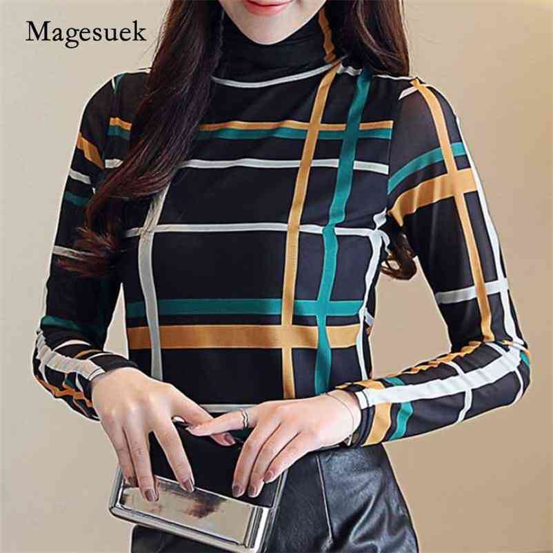 Womens Striped Plaid Tops and Blouses Long Sleeve Women Shirts Plus Size Turtleneck Blouse Blusas Mujer De Moda 1397 210518, As picture
Womens Striped Plaid Tops and Blouses Long Sleeve Women Shirts Plus Size Turtleneck Blouse Blusas Mujer De Moda 1397 210518, As picture