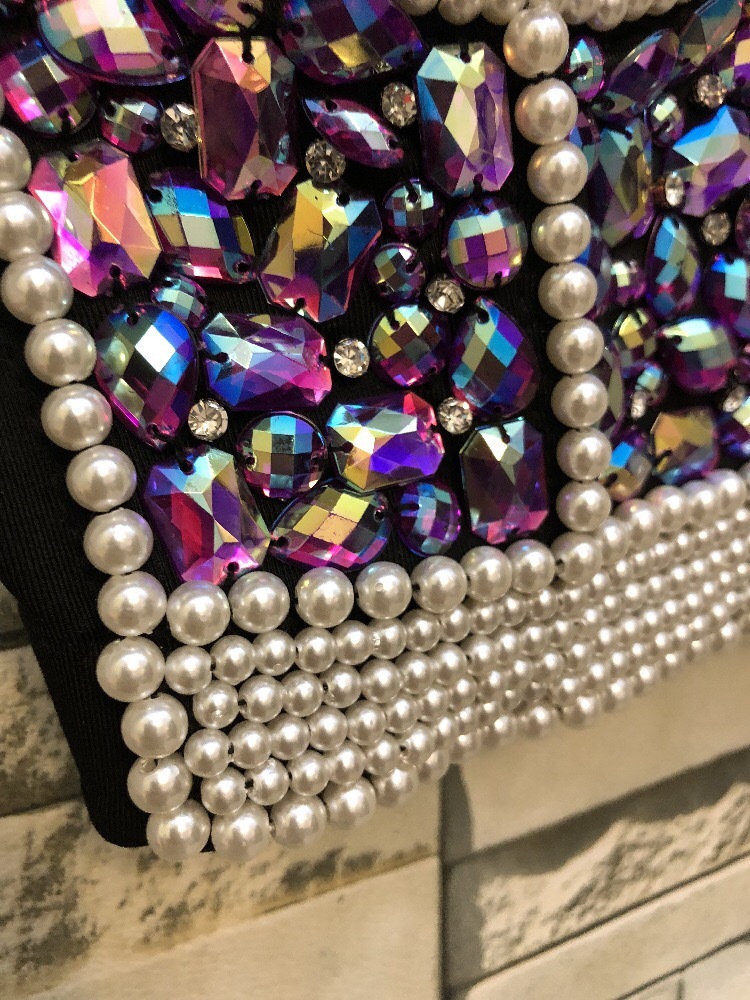 Sexy pearl beading Squined Top Rave Festival Glitter Bustier Silver Tank Party Night Club Handmade Vest Diamond Bra 210421