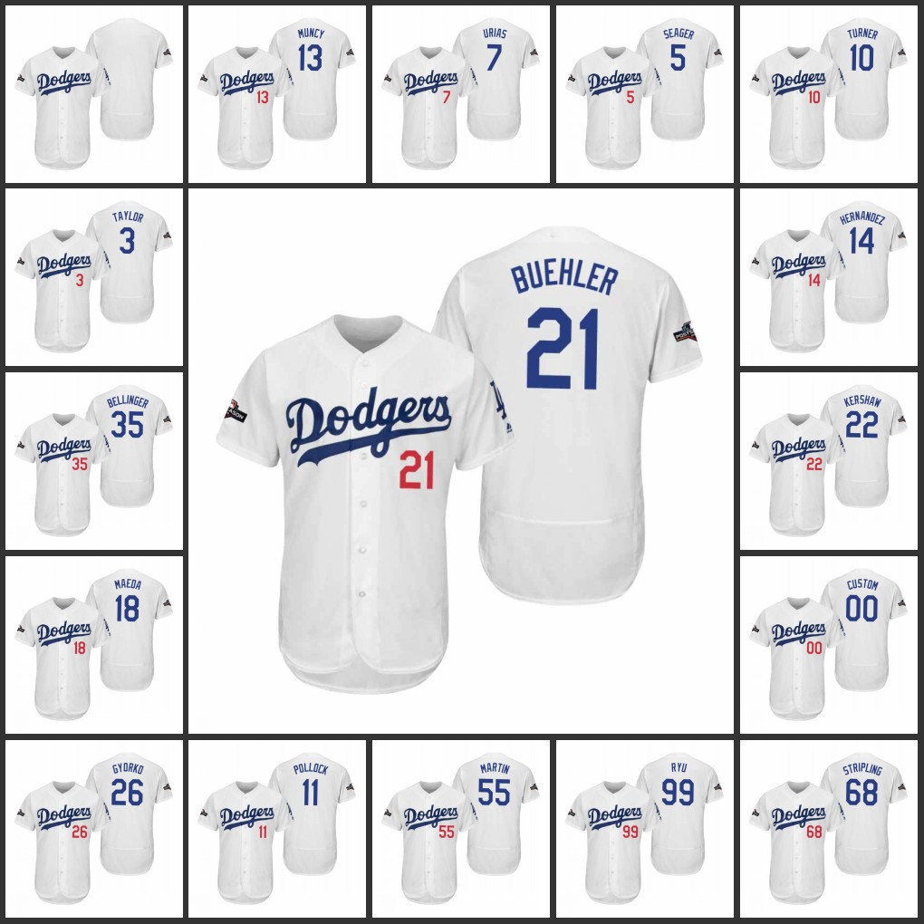 Los Angeles's Dodgers Men #35 Cody Bellinger 22 Clayton Kershaw 5 Corey Seager Women Youth White Postseason Flex Base Custom Jersey, Black
Los Angeles's Dodgers Men #35 Cody Bellinger 22 Clayton Kershaw 5 Corey Seager Women Youth White Postseason Flex Base Custom Jersey, Black