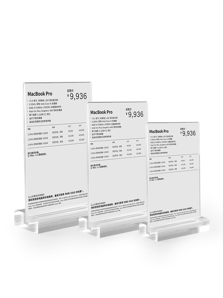 A4 A6 A5 Table Talker Sign Desk Name Card Holder Acryli Price Tag Holder Price Ticket Holder Stand Price Card Display Stand