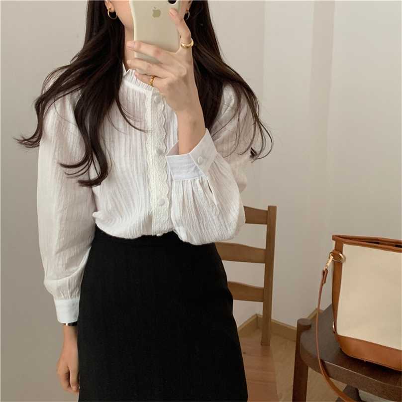White Fashion Girls Patchwork Ruffles Summer Plus Size S- Vintage Blouses Office Lady OL Sweet Shirts 210525
White Fashion Girls Patchwork Ruffles Summer Plus Size S- Vintage Blouses Office Lady OL Sweet Shirts 210525