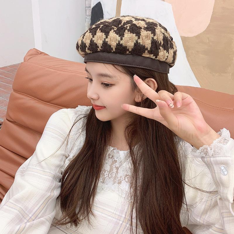 Berets Beret Women Bud Grid Japanese Autumn Winter Hat Han Edition Thickening Plover Institute Wind Pumpkin, Black
Berets Beret Women Bud Grid Japanese Autumn Winter Hat Han Edition Thickening Plover Institute Wind Pumpkin, Black