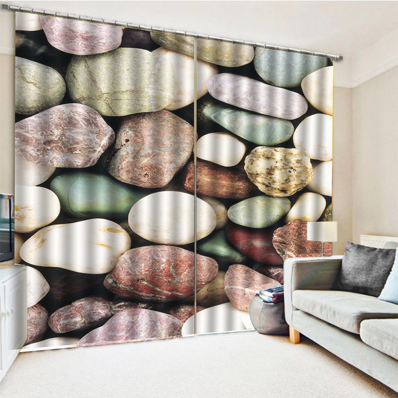 Beautiful Photo Fashion Customized 3D Curtain stone soundproof windproof curtains