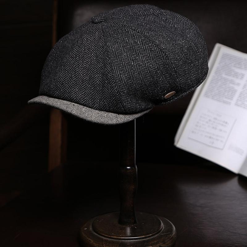 Berets 70% Wool Men Herringbone Sboy Hat Octagonal Cap Beret Women Spring Autumn Winter British Painters BLM389, Dark grey
Berets 70% Wool Men Herringbone Sboy Hat Octagonal Cap Beret Women Spring Autumn Winter British Painters BLM389, Dark grey