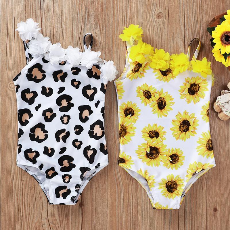 One-Pieces Born Baby Girls Bikini Beachwear Kids Flower Swimwear Swimsuit Bathing Suit Swimming Costume