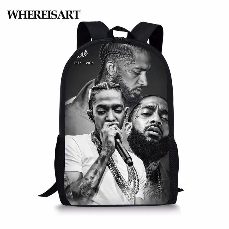 School Bags WHEREISART For Teenage Women Men Lightweight Backpack College Bag Nipsey Hussle Printing Backpacks Black
School Bags WHEREISART For Teenage Women Men Lightweight Backpack College Bag Nipsey Hussle Printing Backpacks Black