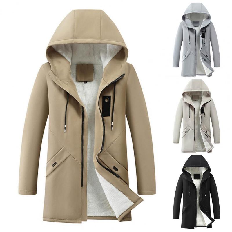Men's Jackets Casual Windbreaker Mens Long Sleeve Slash Pockets Men Coat Mid-Length Fleece Lining Hooded Zipper For Winter, Black;brown
Men's Jackets Casual Windbreaker Mens Long Sleeve Slash Pockets Men Coat Mid-Length Fleece Lining Hooded Zipper For Winter, Black;brown