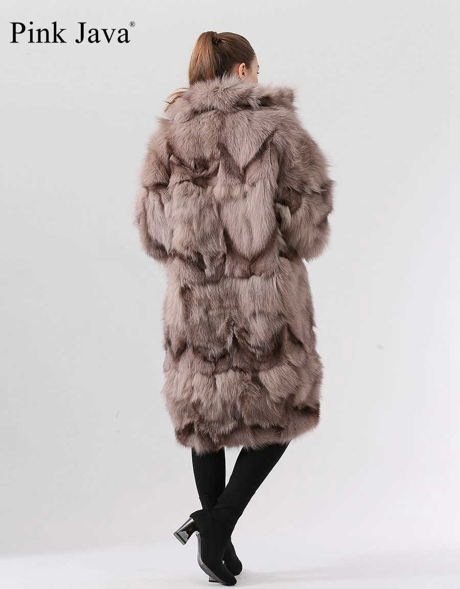 Ppink java 19036 real fur coat women winter fashion jacket long coat real fur coat available 211019