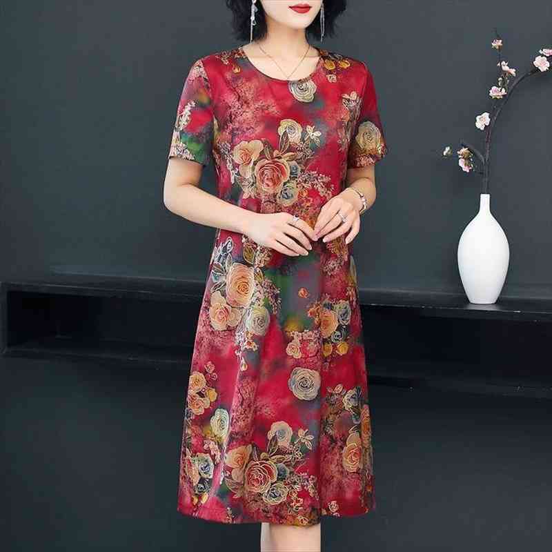 woman dress summer womens printed large size imitation mulberry silk long dress vestido de mujer, Black;gray
woman dress summer womens printed large size imitation mulberry silk long dress vestido de mujer, Black;gray