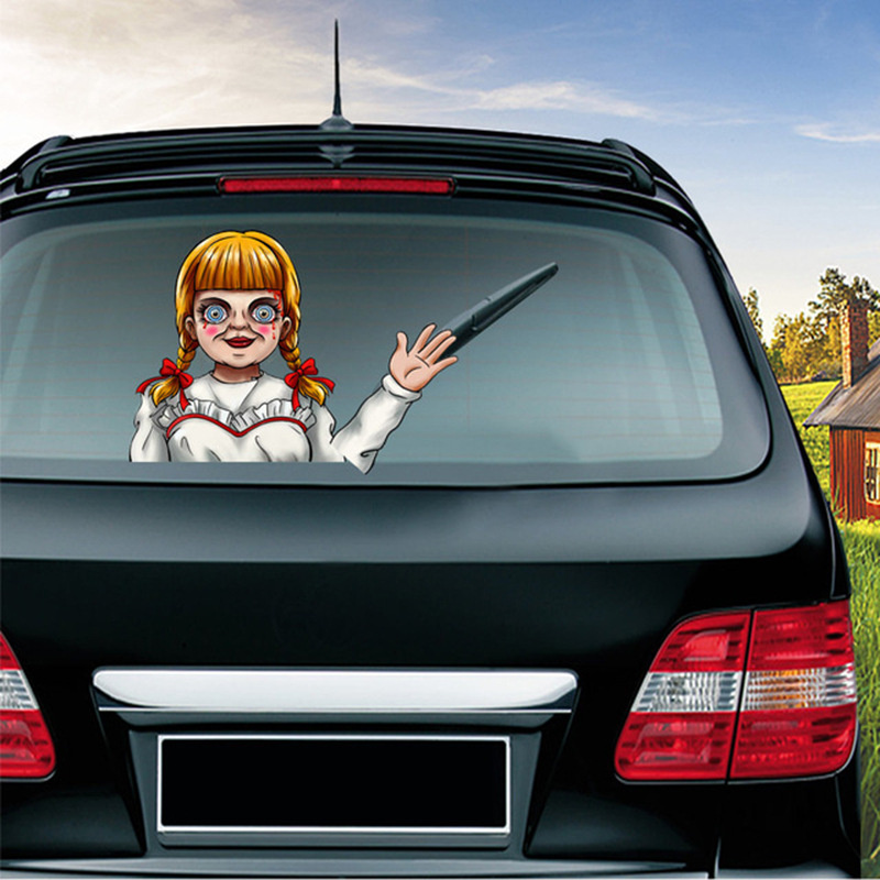 Auto Clown Killer Removable Stickers Horrible Chucky Anna Sticker Death Axe Michael DIY Graffiti Decals For Rear Windshield Wiper Gift Car Decoration 