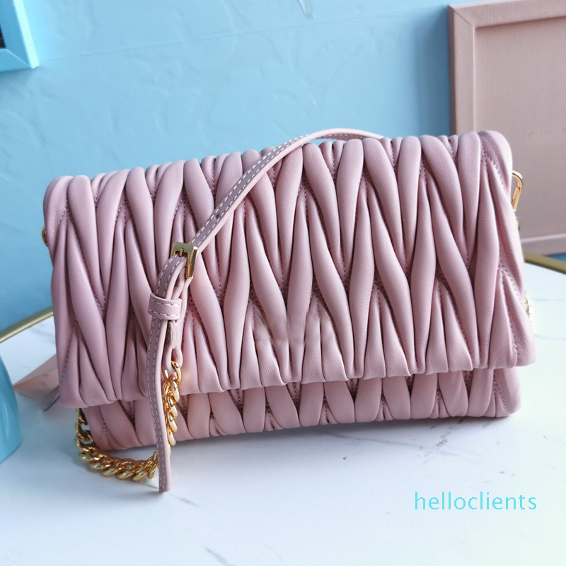 Lady Crossbody Chain Bag New Fashion Trend Shoulder French stick Bags Crossbody Bag Genuine Real Leather Handbag Classic Stripes Purse