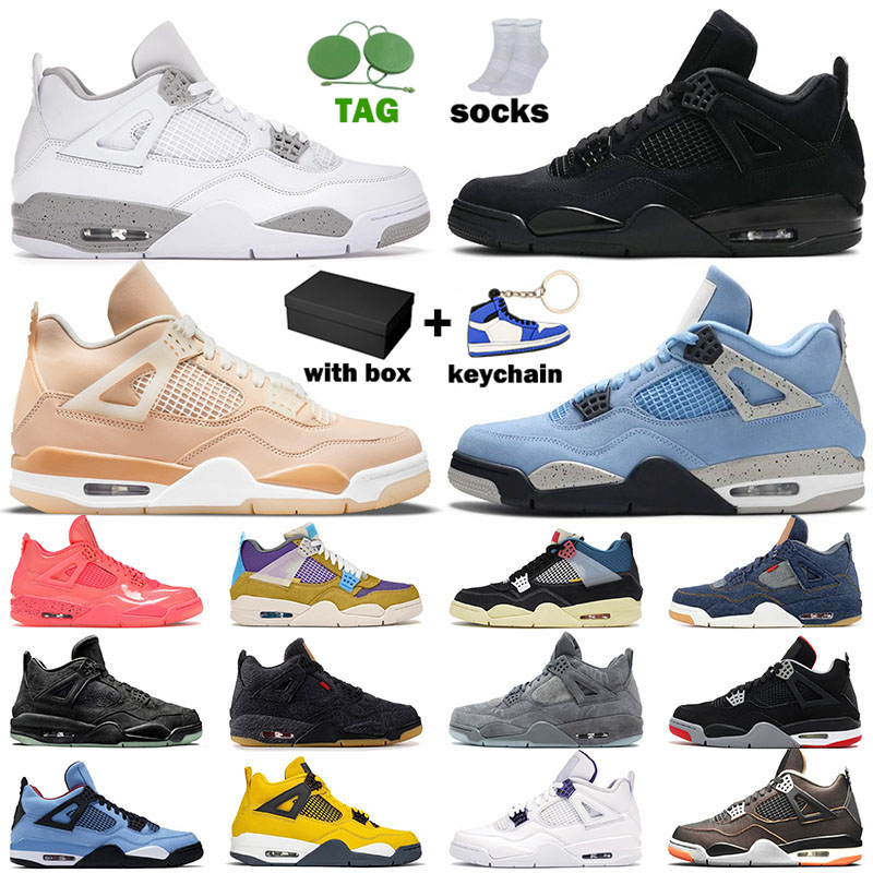 Black Cat Basketball Shoes Men's Jumpman 4 4S With Original Box Women Hot Punch University Blue Cool Grey Denim White Lemon Venom Pure off Money Men Sneaker Trainer, 40-47 shimmer
Black Cat Basketball Shoes Men's Jumpman 4 4S With Original Box Women Hot Punch University Blue Cool Grey Denim White Lemon Venom Pure off Money Men Sneaker Trainer, 40-47 shimmer