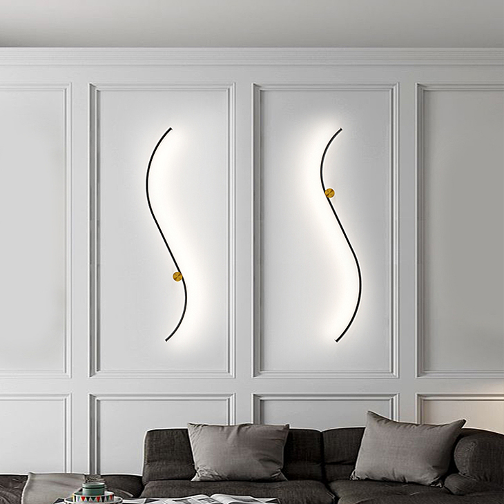 60/100CM Modern Minimalist LED Wall Lamps Living Room Bedroom Bedside Luster AC110V-240V Indoor black Lamp Aisle Lighting decoration
60/100CM Modern Minimalist LED Wall Lamps Living Room Bedroom Bedside Luster AC110V-240V Indoor black Lamp Aisle Lighting decoration