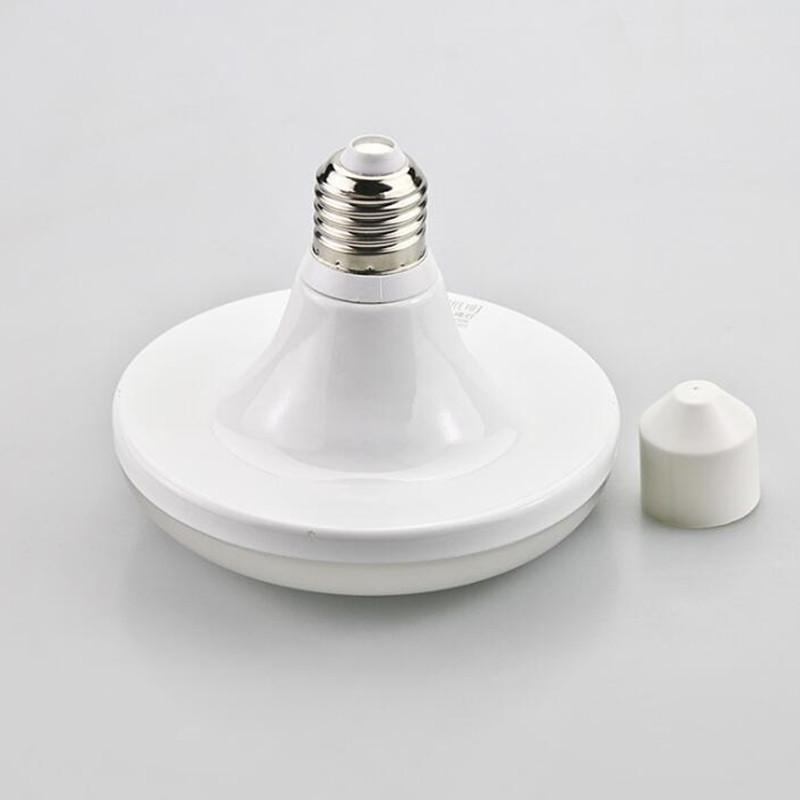 20W 30W 40W 50W 60W E27 Screw Base 220V LED Light Bulb Round Plate Gold Lamp Bulbs Indoor Room Bombilla Energy Saving White-Shell